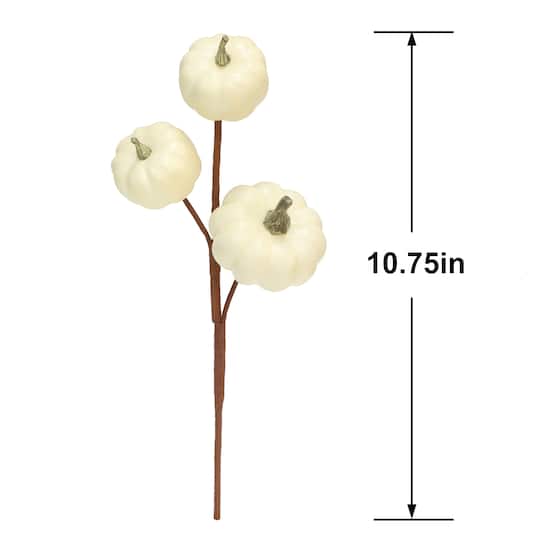 11" Cream Pumpkin Pick by Ashland®